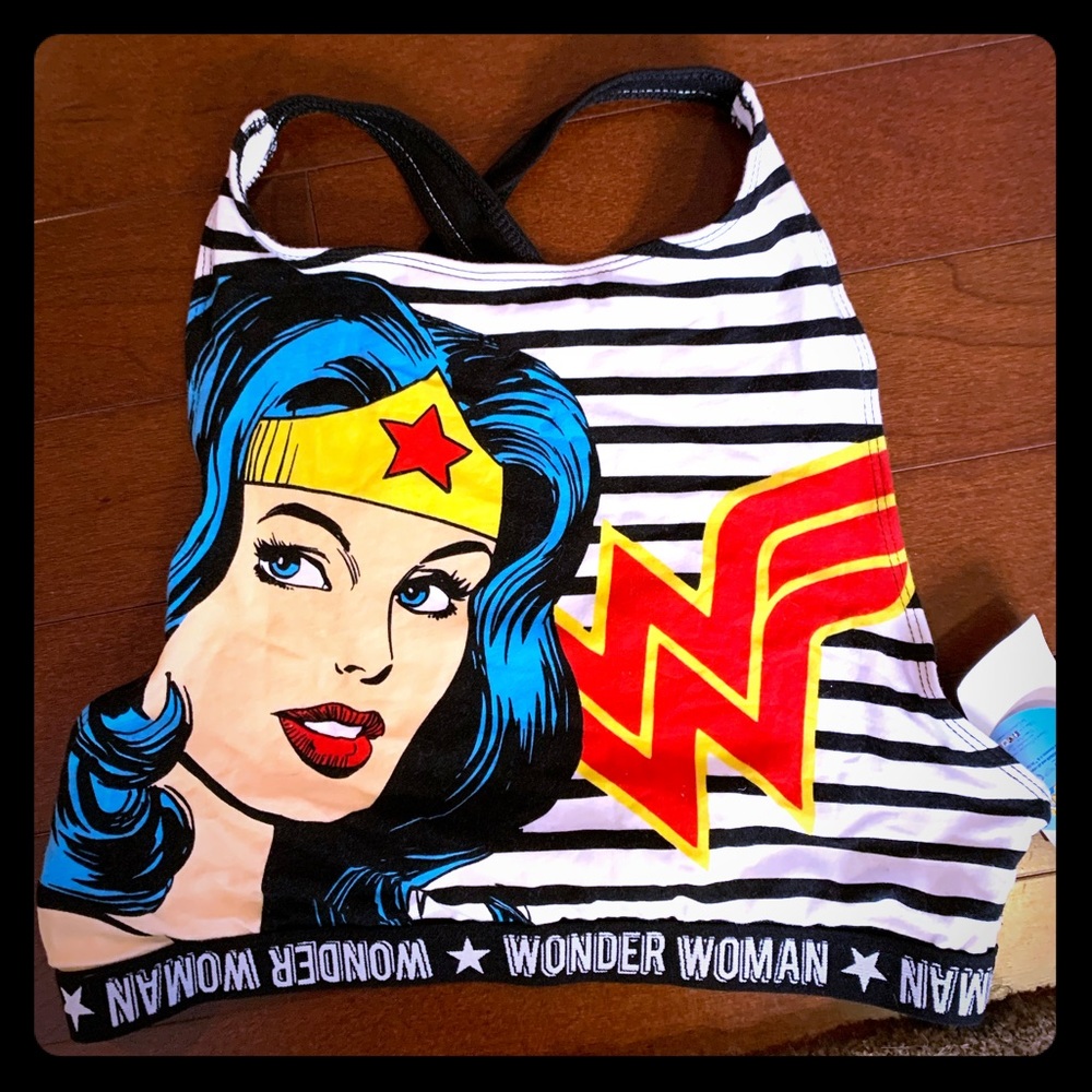 WONDER WOMAN halter sports bra cut cami tank top